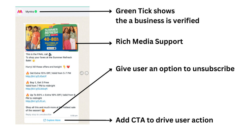 Sending WhatsApp Message for Bulk Marketing